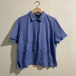 Button up cropped up